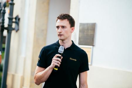 Predsednik Laške pihalne godbe Laško Marko Šantej